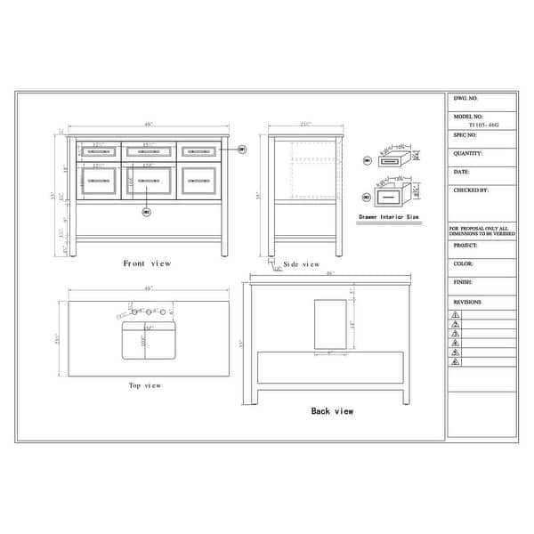 46" Single Bathroom Vanity Set Bed Bath & Beyond 32570719